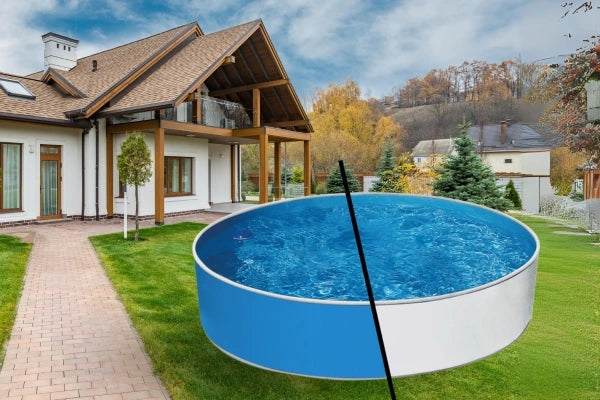 Azuro 240 - 2,4 x 0,9 m, BLU / BIANCO con skimfilter 2000, senza fori