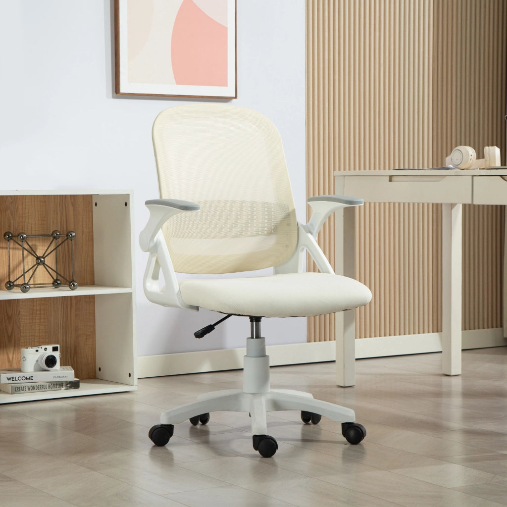 Sedia da ufficio ergonomica ¨C Minimal ¨C bianco, rete, braccioli regolabili, altezza regolabile