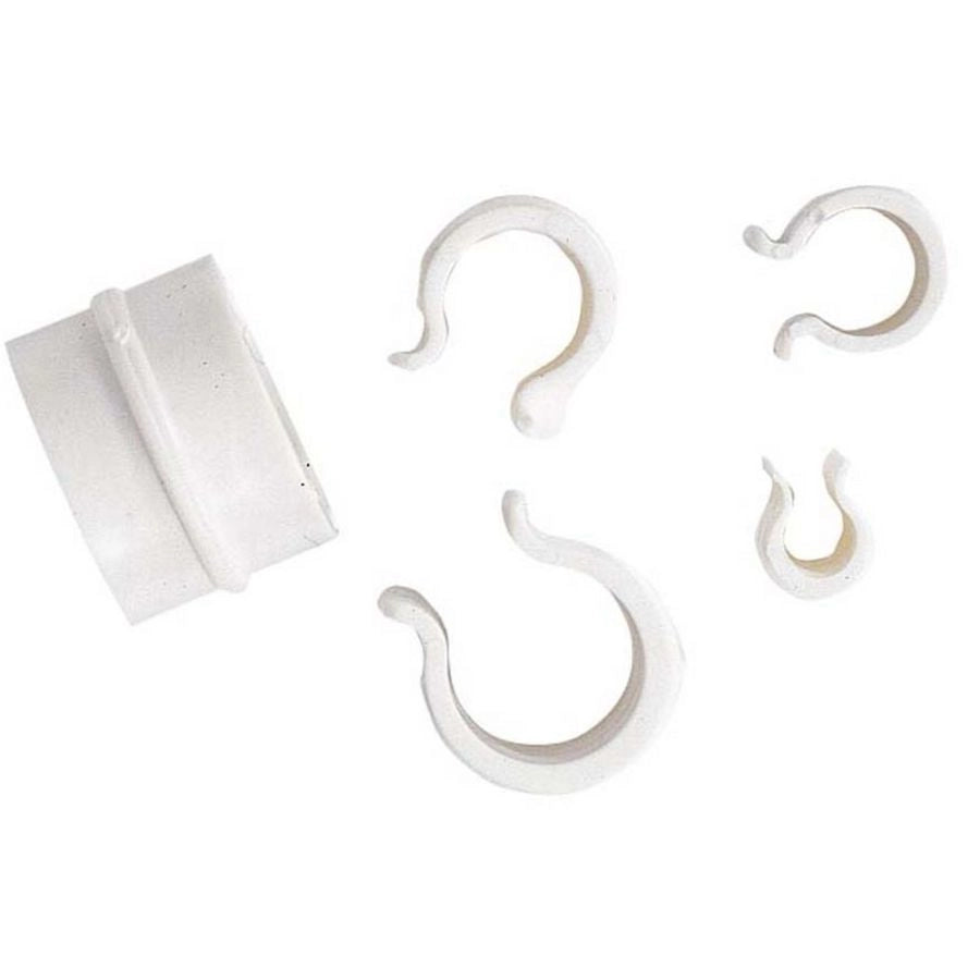 CLIPS FISSAGGIO TELI E RETI PER GIARDINO IN PVC ANTIURTO 30 PEZZI DIAMETRO 8MM