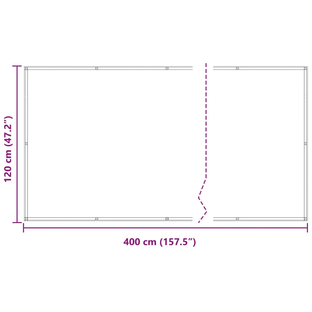 Schermo da balcone-Pannello per balcone Borgogna 120 x 400 cm
