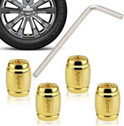 4 pezzi di sicurezza contro la furto coperture di aspirazione, coperture di aspirazione, coperture di aspirazione a ventosa con chiave a tasto, compatibili con tutti i veicoli, biciclette e motocicli (oro)
