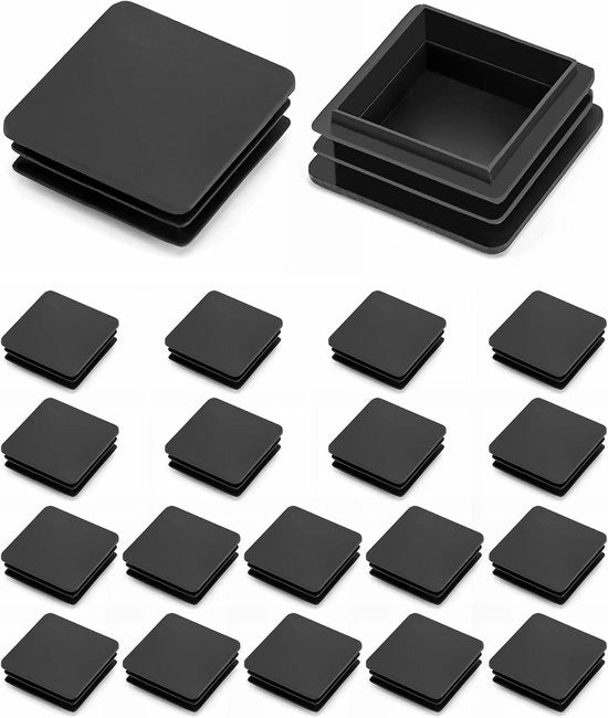 30 x 30 mm pluggi in plastica per capo di fine del tubo quadrato, pluggo per tubo quadrato, capi di fine per tubo quadrato, capi di fine per palo tubolare per capo di fine, adatti per tubi quadrati, pluggo in plastica per capo di fine del tubo quadrato