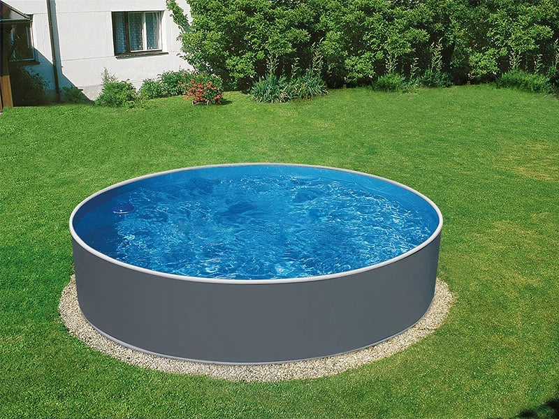 Azuro 3,6x0,9m GRAFITE / BIANCO, liner LAGOON spessore 0,5 mm - senza filtro, con fori fuori asse