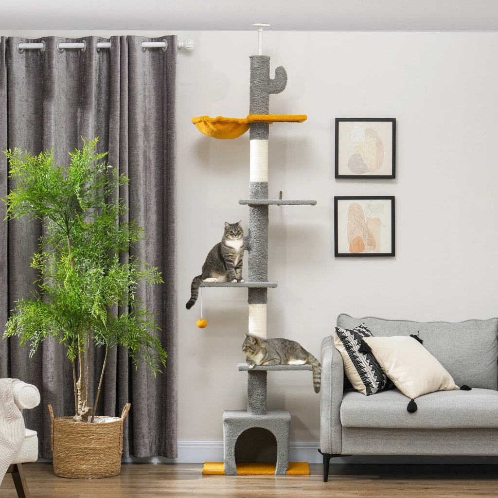 Arbre ¨¤ chat per gatti ¨C zephmum ¨C grigio chiaro 275 cm