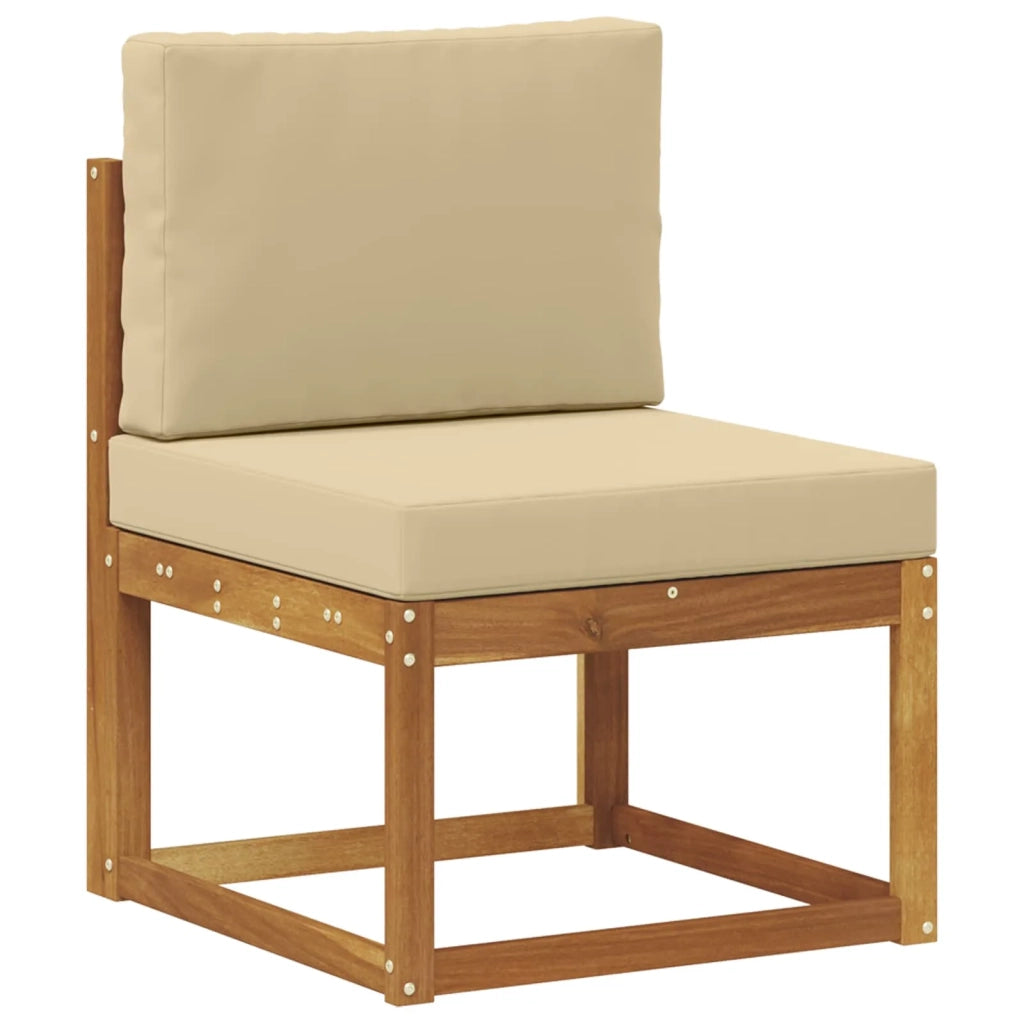 Set di divani da esterno con cuscino 11 pcs Naturale e Beige 3367081
