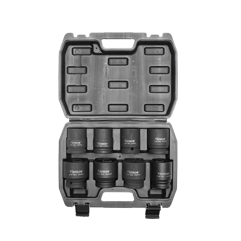 Set Bussole a Impatto 3/4" 8 pezzi 26-38mm Hoteche