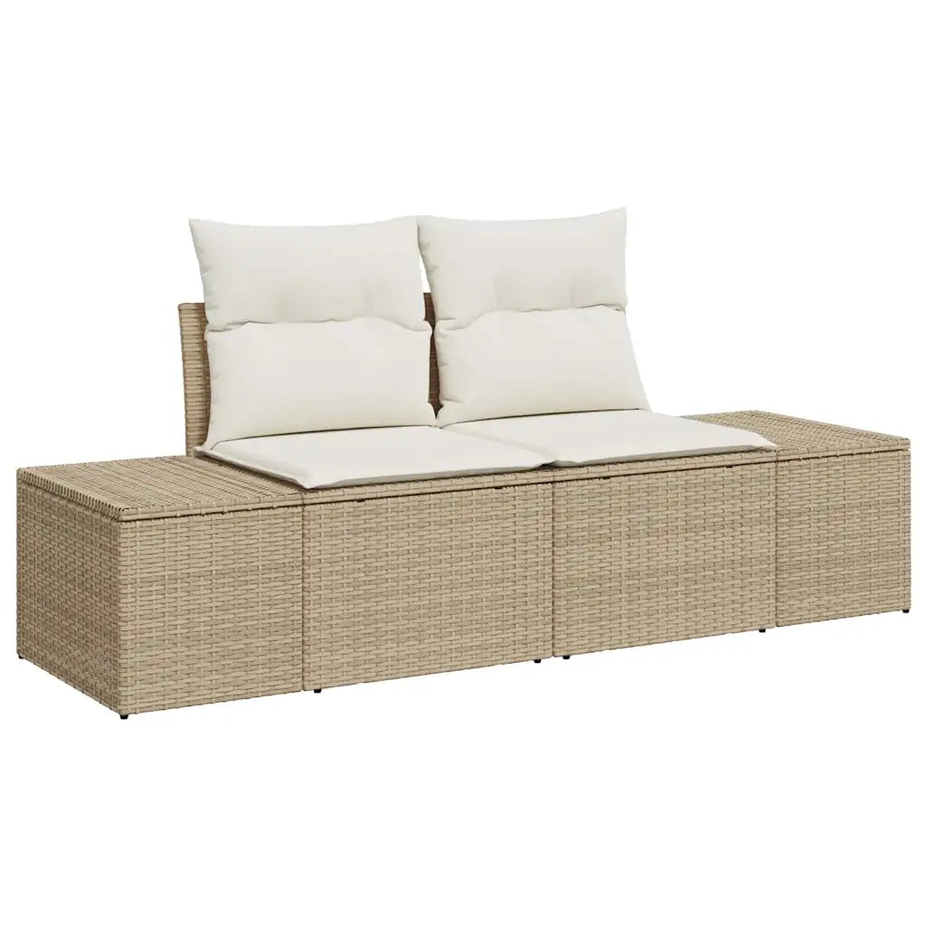 Set Divano da Giardino con cuscino 8 pcs Beige e Crema 3357874