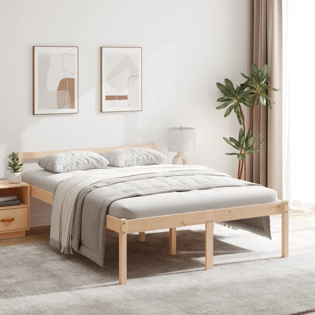 Letto per Anziani 120x190 cm Small Double in Legno di Pino 810584
