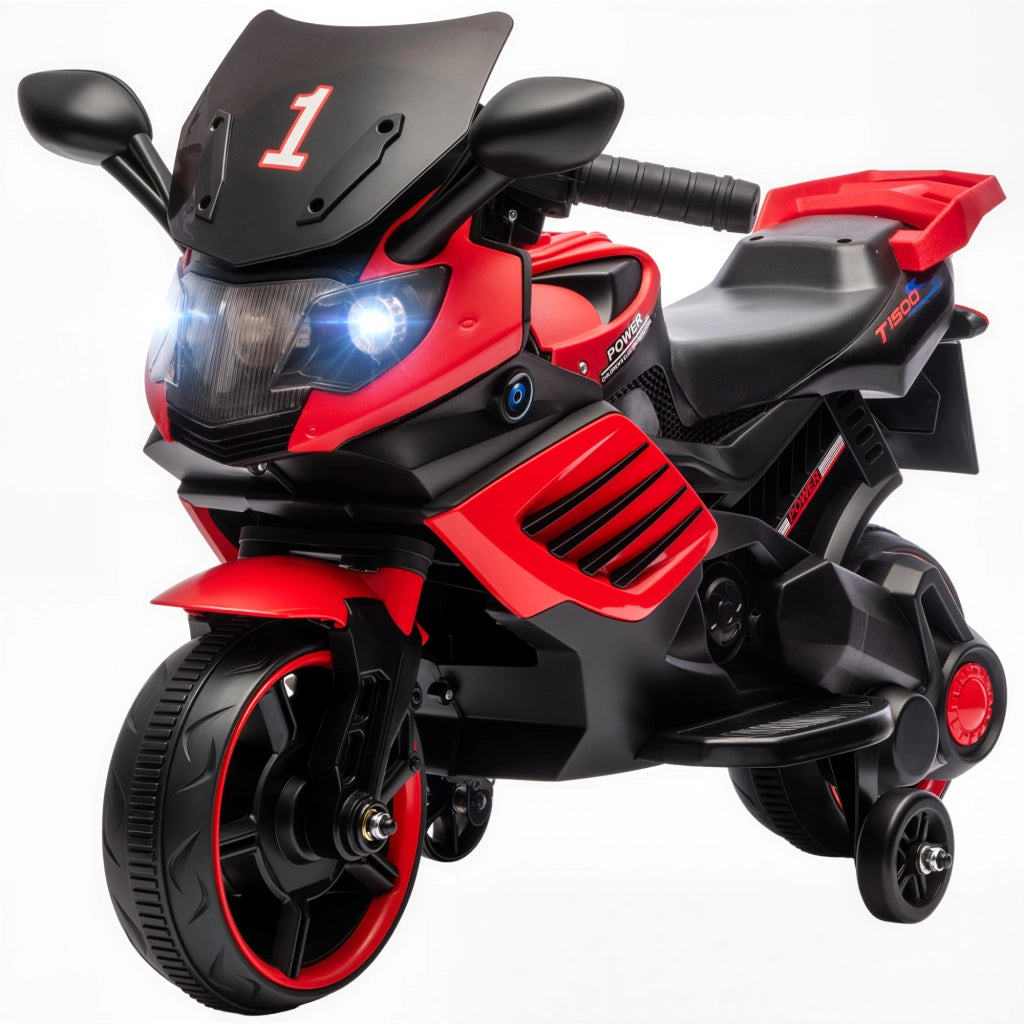 Auto elettrica per bambini ¨C zephmum ¨C 6V, rosso, luci e suoni