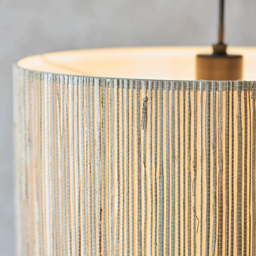 Lampada a sospensione cilindrica alghe beige E27 Endon