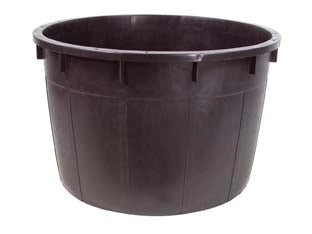 MASTELLONI TONDI SENZA MANICI NERI  lt.210 ø cm.80x54h.    ICS