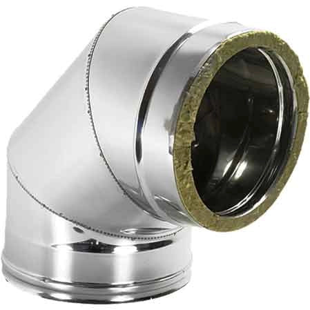 GOMITO DOPPIA PARETE A 90  °  EE ? 130/180 mm