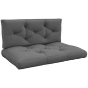 Set 2 Cuscini da Giardino ¨C Minimal ¨C Grigio Poliestere