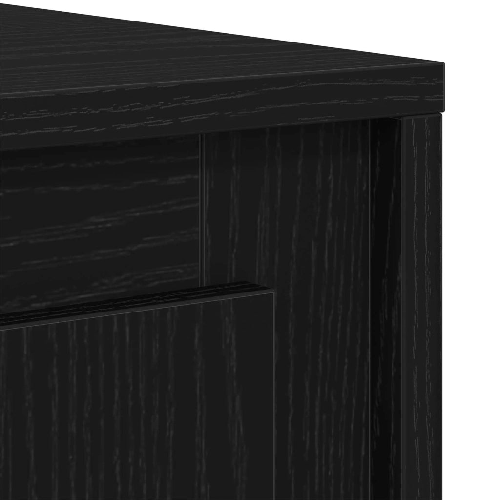 Credenza Rovere Nero 102 x 35 x 55 cm Legno multistrato 862816