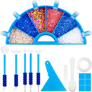 Accessori per Diamond Painting - 27 pezzi Set di Organizzatore di Scatole per Diamond Painting con 5 pennelli - fermagli - stoppini - pennelli - cucchiai - 6 pannelli di spugna - correttore - artigianato - DIY Accessori per Diamond Painting