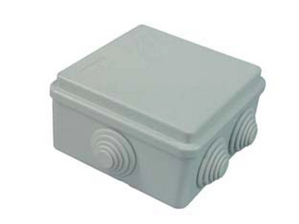 10pz scatola stagna quadrata con coperchio e 6 passacavi ip44 - mm.80x80x40h. (0 cod:ferx.fer87667
