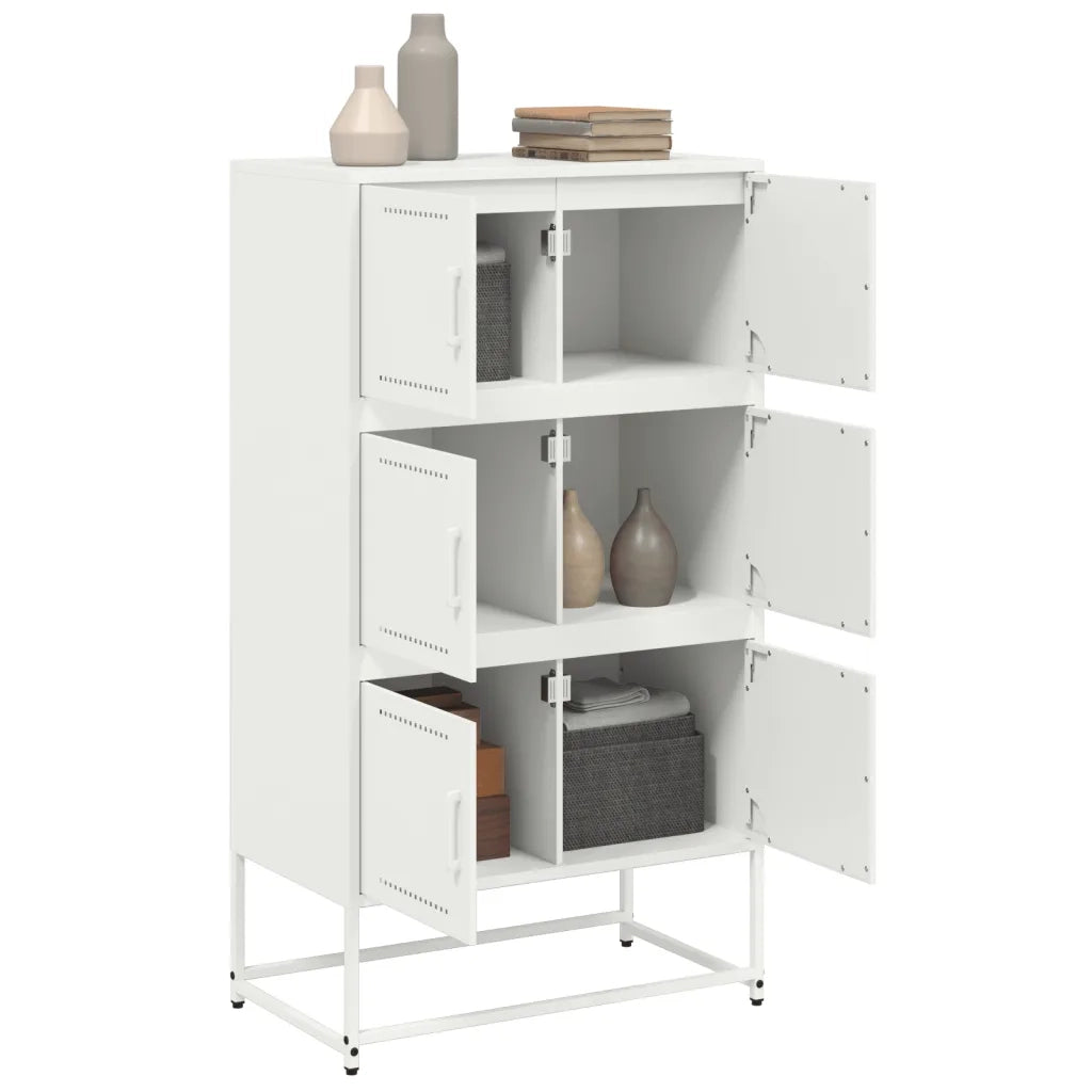 Credenza | Madia | Buffet da pranzo | Armadio da pranzo Bianca 68,5x38,5x123,5 in Acciaio