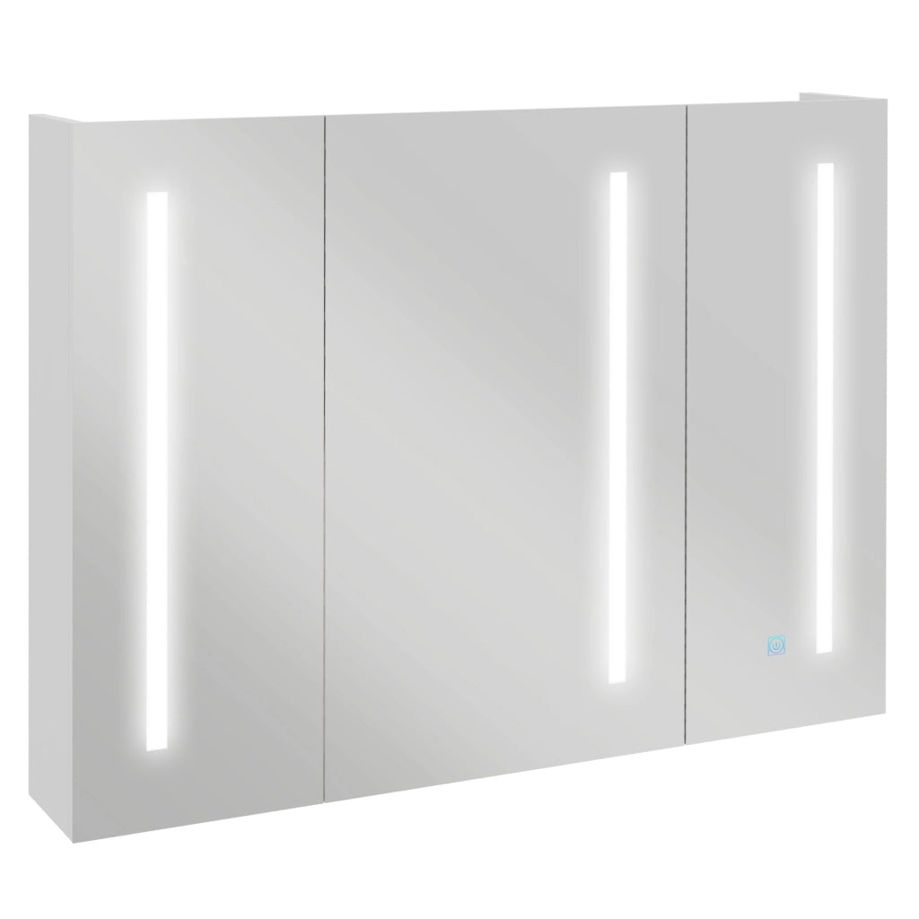Specchio da Bagno con Luce LED e Porta USB ¨C Xylo ¨C Bianco 90x15x70cm