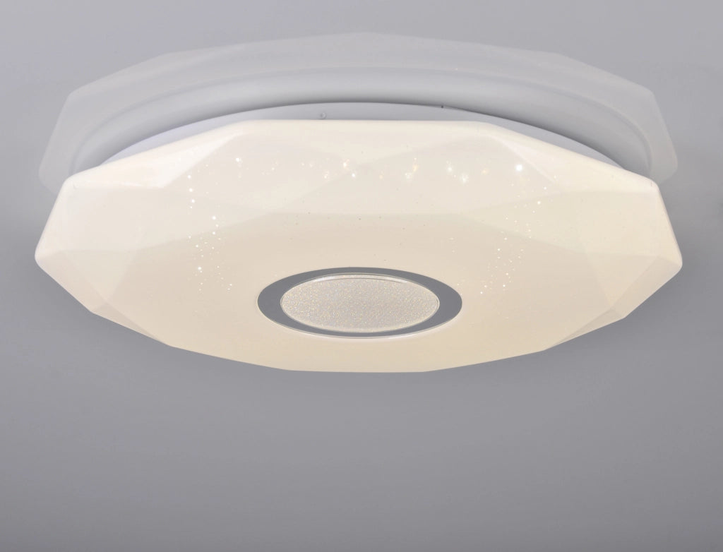 Plafoniera LED 39cm CCT dimmer telecomando Polux Diamond