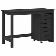 Set Scrivania | Tavolo da Ufficio e mobiletto su ruote MOSS 2 pz Nero