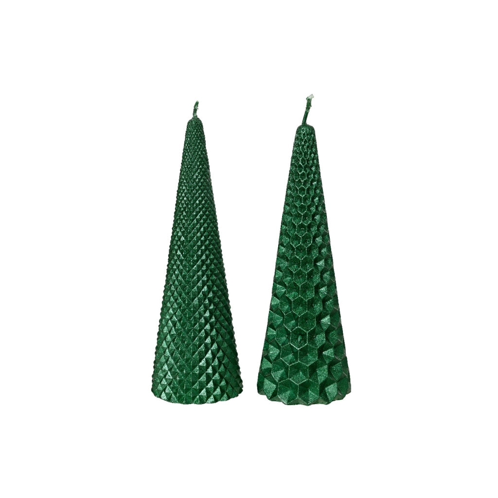 Candela Cono Verde pino ass d5cm H15cm
