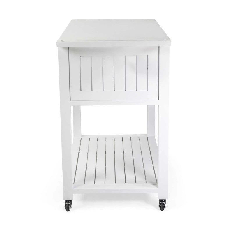 Carrello alluminio bianco cm 102x54,5h90