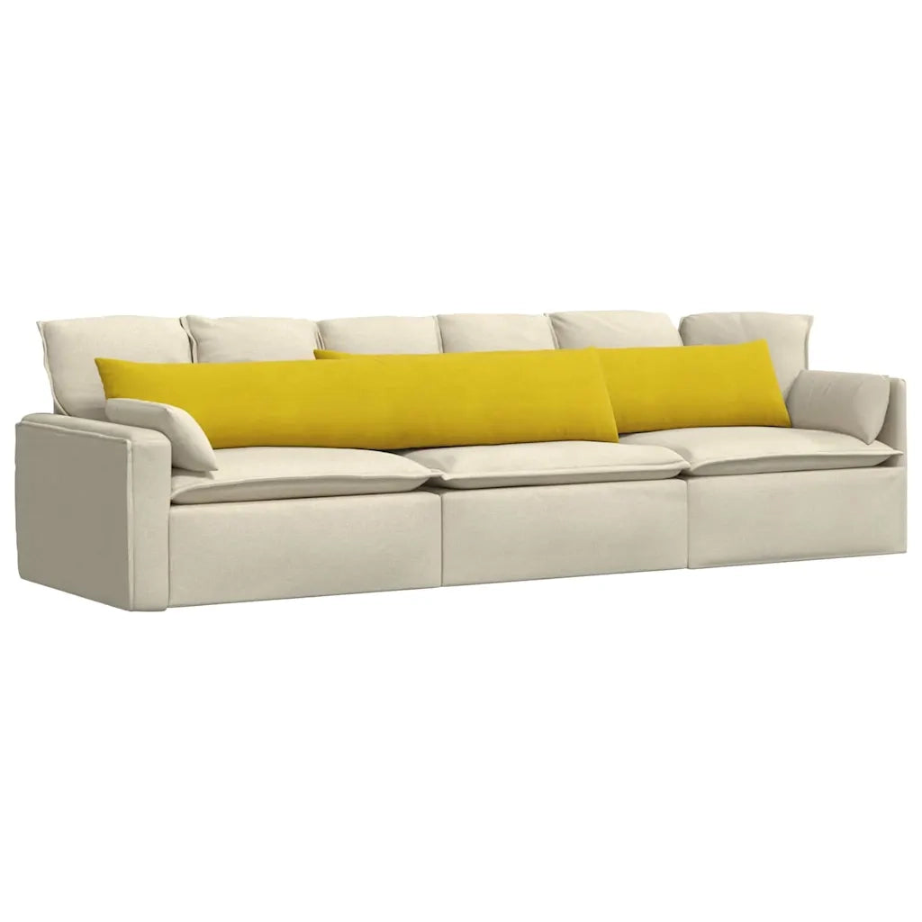Cuscini da Divano 2 pcs Giallo 200 x 40 cm Tessuto in Cords 42013892
