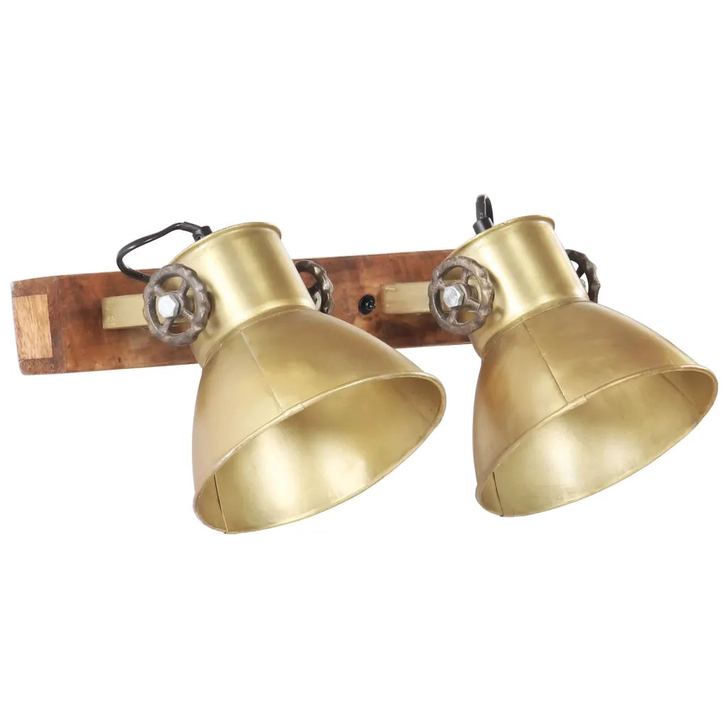 Lampada da Parete in Stile Industriale Ottone 45x25 cm E27 CFW8251084