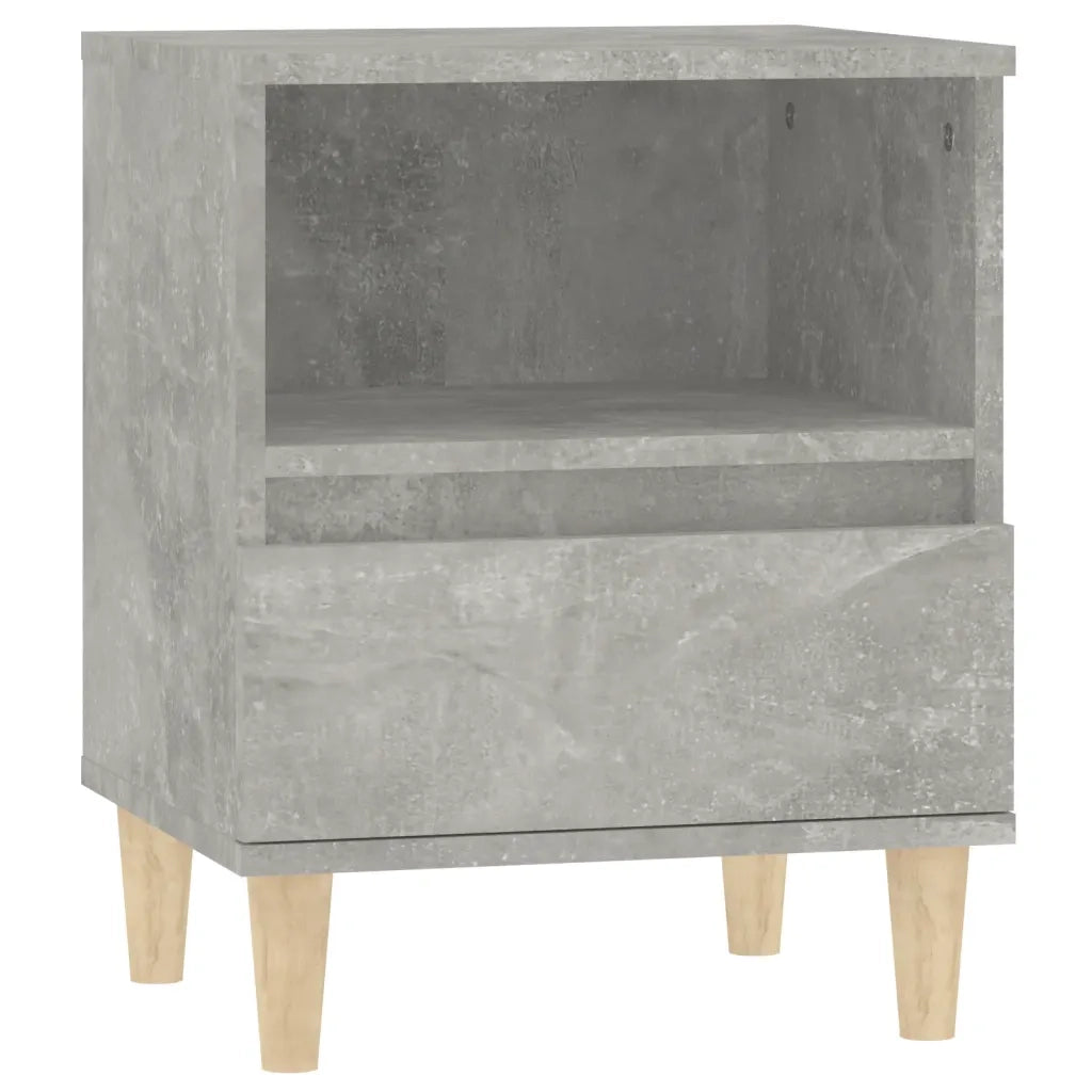 Set di 2 Comodini | Armadio da Notte | Mobiletto da notte Grigio Cemento 40x35x50 cm