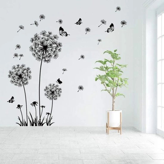 Decorazione per parete a tema cavalli - Sticker a parete fiori - Decorazione per camera dei bambini - Decorazione per camera da letto - Decorazione per soggiorno - Facile da applicare - 100% Vinile amichevole