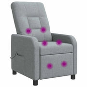 Poltrona Massaggiante Grigio Chiaro Tessuto 42035033