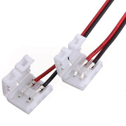 Trade Shop - 2x Connettore Singolo A Clip 8mm Per Striscia Strip Led Monocolore Smd -
