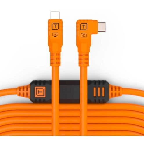 Tether Tools TetherPro USB-C auf USB-C rechter Winkel orange 9,4m