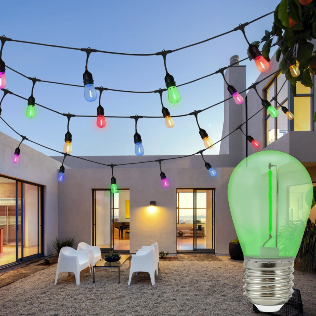 Polux PARTY 2 Lampadine LED COB Neon 36V E27 verdi