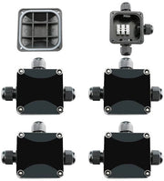 4 pezzi di box di connessione cavo IP66 impermeabile, connessione a cavo a vite Ø 5 mm - 10 mm, 3 vie, per esterno/esterno