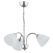 Lampada a sospensione Tora cromo 3 luci E27 Alfa