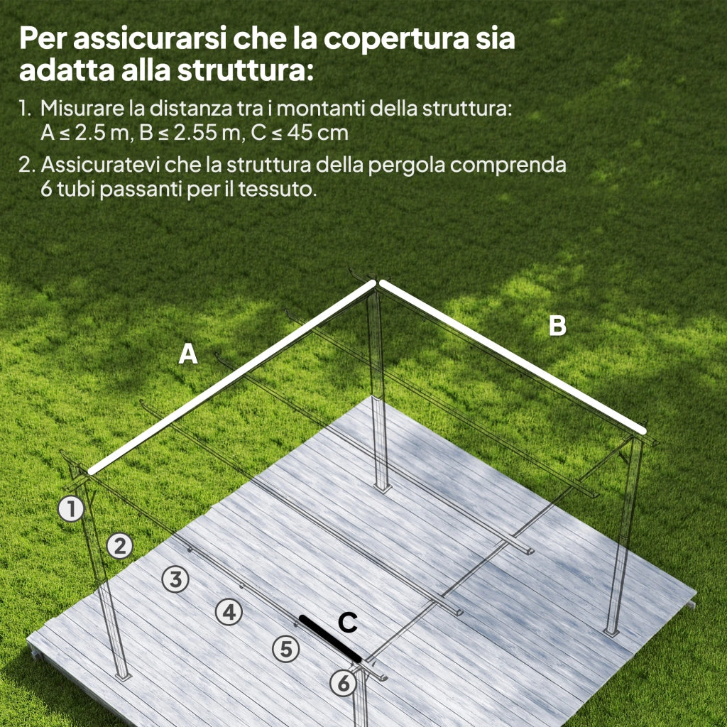 Tettuccio per Gazebo 3x3 m ¨C Minimal ¨C Grigio Chiaro