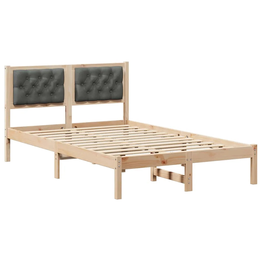 Struttura del letto Grigio scuro 120 x 190 cm Pino massello 878205