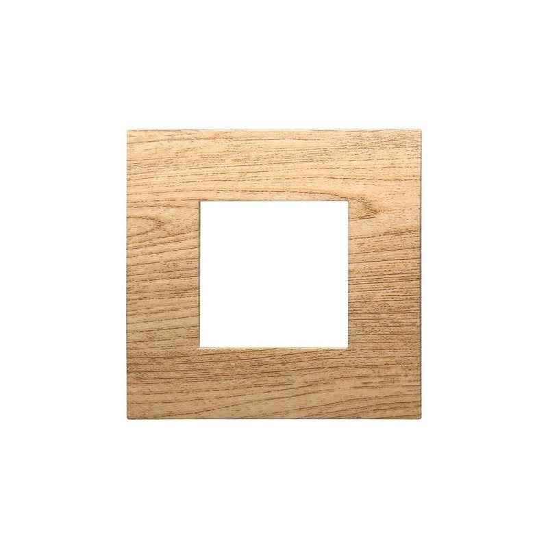 Placca Plastica Serie Venus 2P Colore Legno Scuro Compatibile Con Vimar Arke