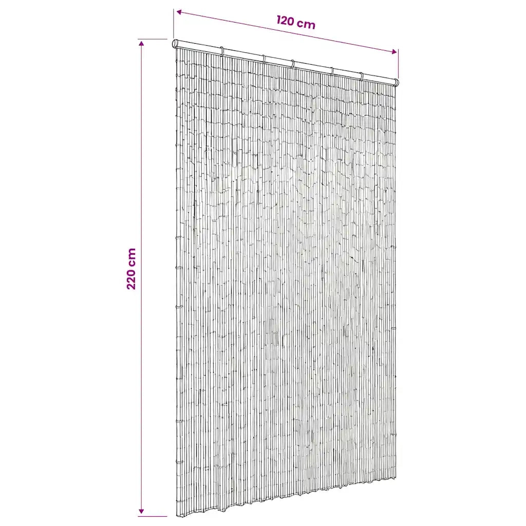 Tenda Antimosche per Porte in Bambù 120x220 cm 43724