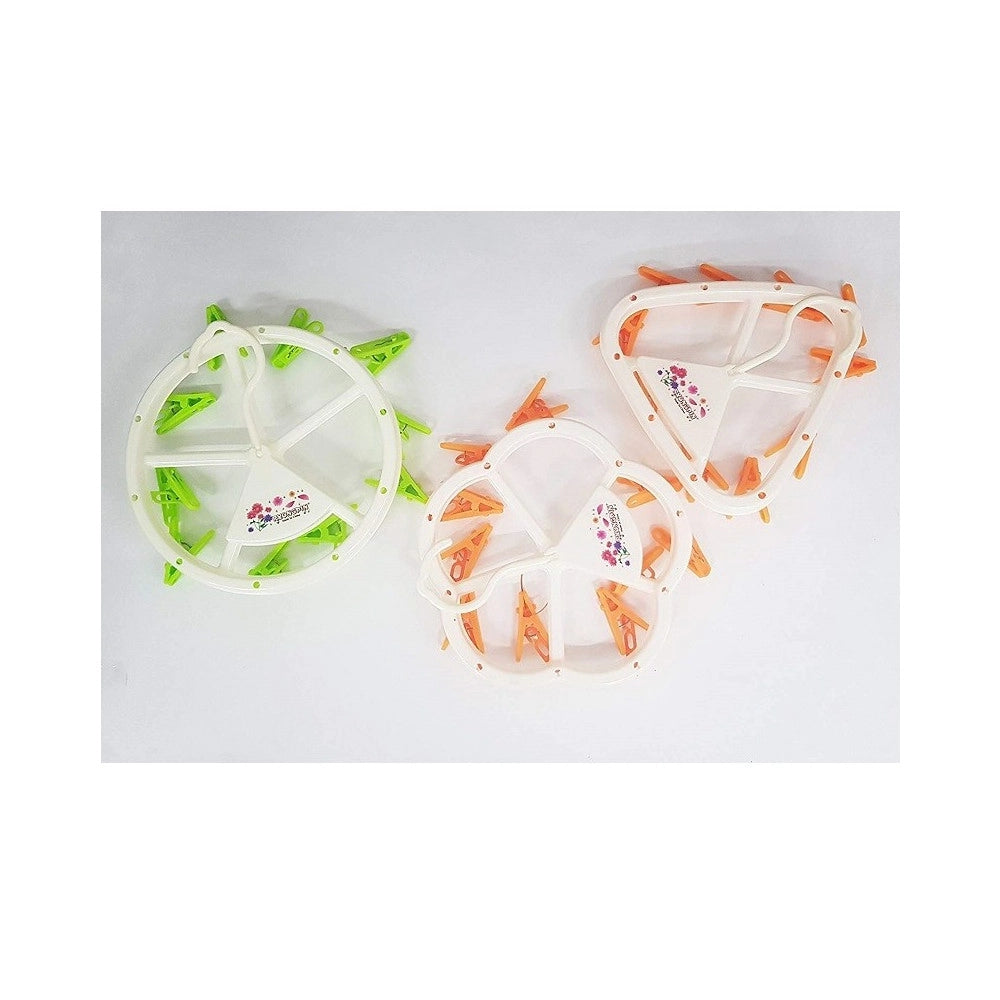 Trade Shop - Stendibiancheria 10 Mollette Con Gancio Stendino Plastica Appendibile Da Balcone -