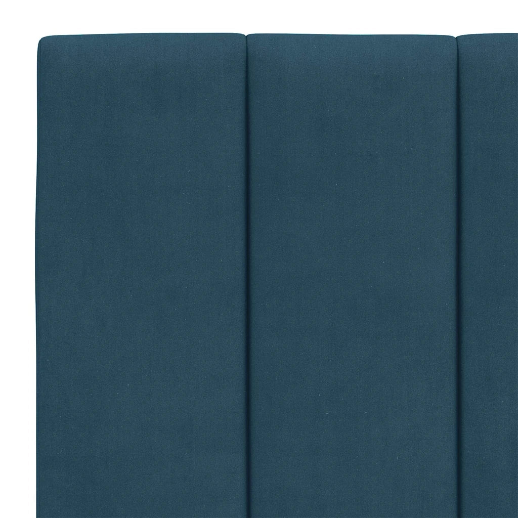 Letto con Materasso Hanko Blu 120x200 cm in Velluto