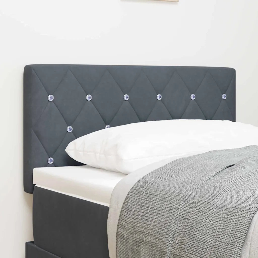 Testiera | Testata Grigio scuro 80 cm Velluto