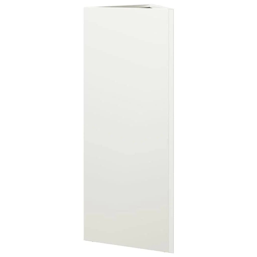 Fioriera rialzata triangolare per piante fiori e patio/giardino 30 x 26 x 75 cm acciaio bianco 02_0038803