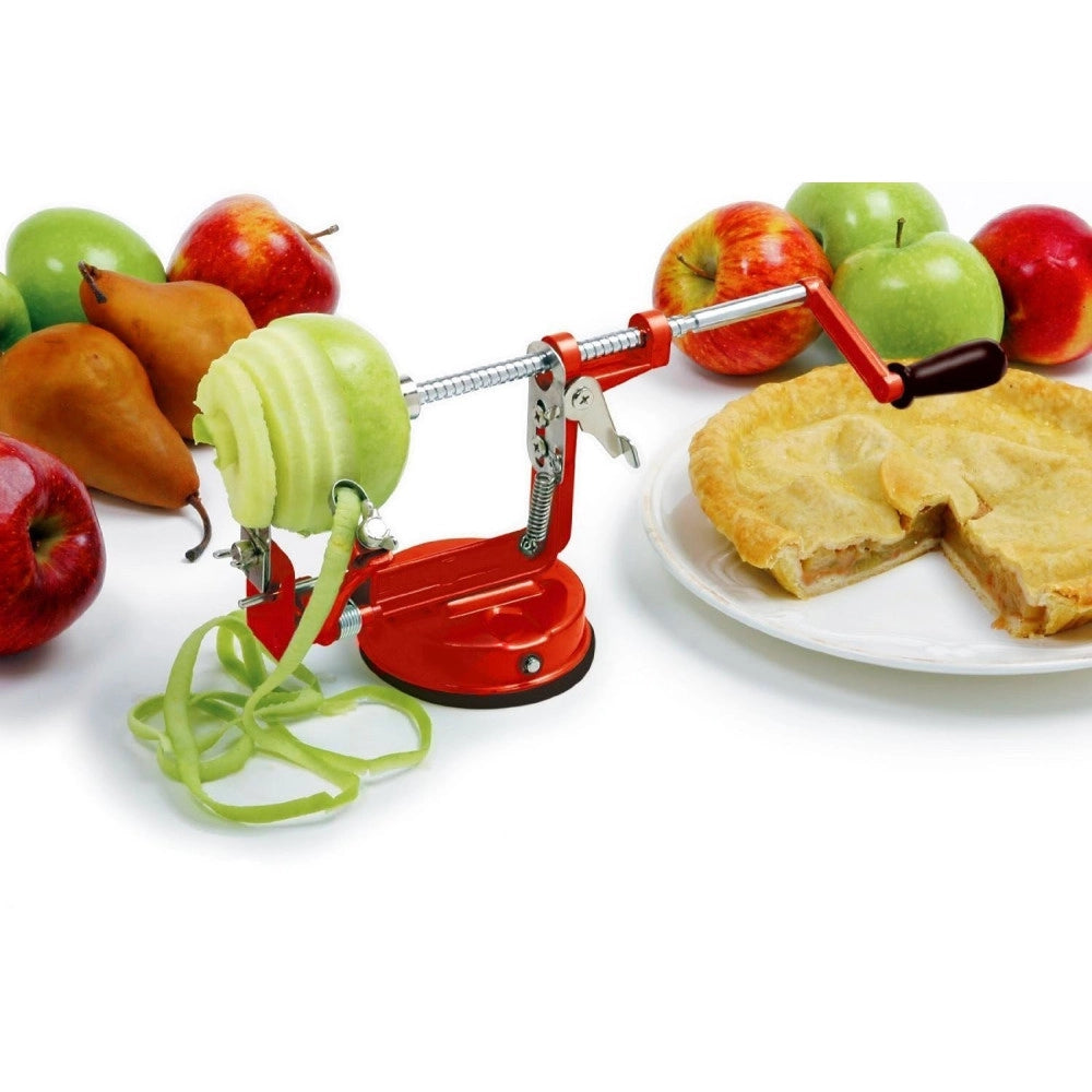 Trade Shop - Sbuccia Mela Affetta Taglia Pela Pere Pulisci Patate Frutta Leva Torsoli Acciaio -