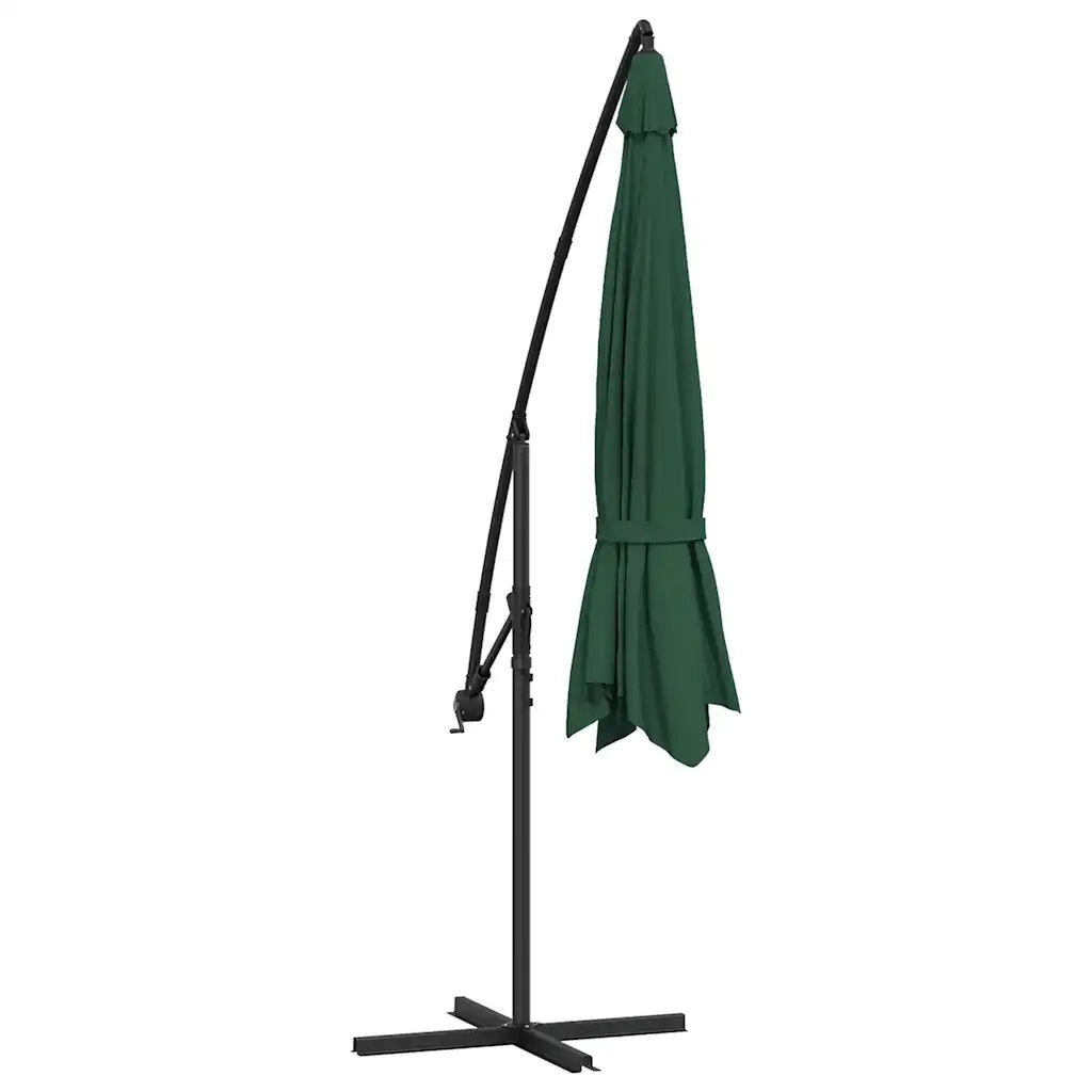 Ombrellone a Sbalzo da Giardino 3,5 m Verde 42197
