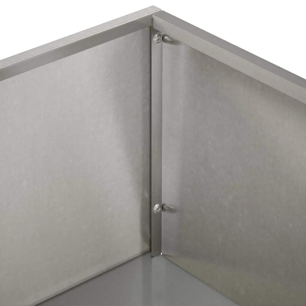 Vaso da giardino 2 pz Argento 50 x 50 x 75 cm Acciaio Inox 8005773