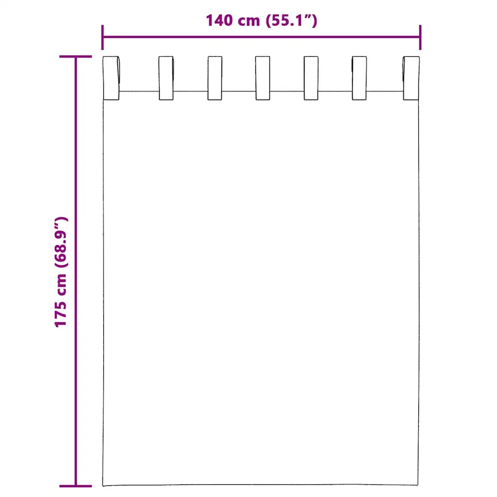 Tende in Voile con Linguetta 2 pz Crema 4102267