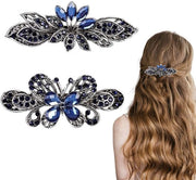 Accessori per capelli, set di 3 pezzi, composto da una grande e una piccola graffetta aperta per capelli spessi