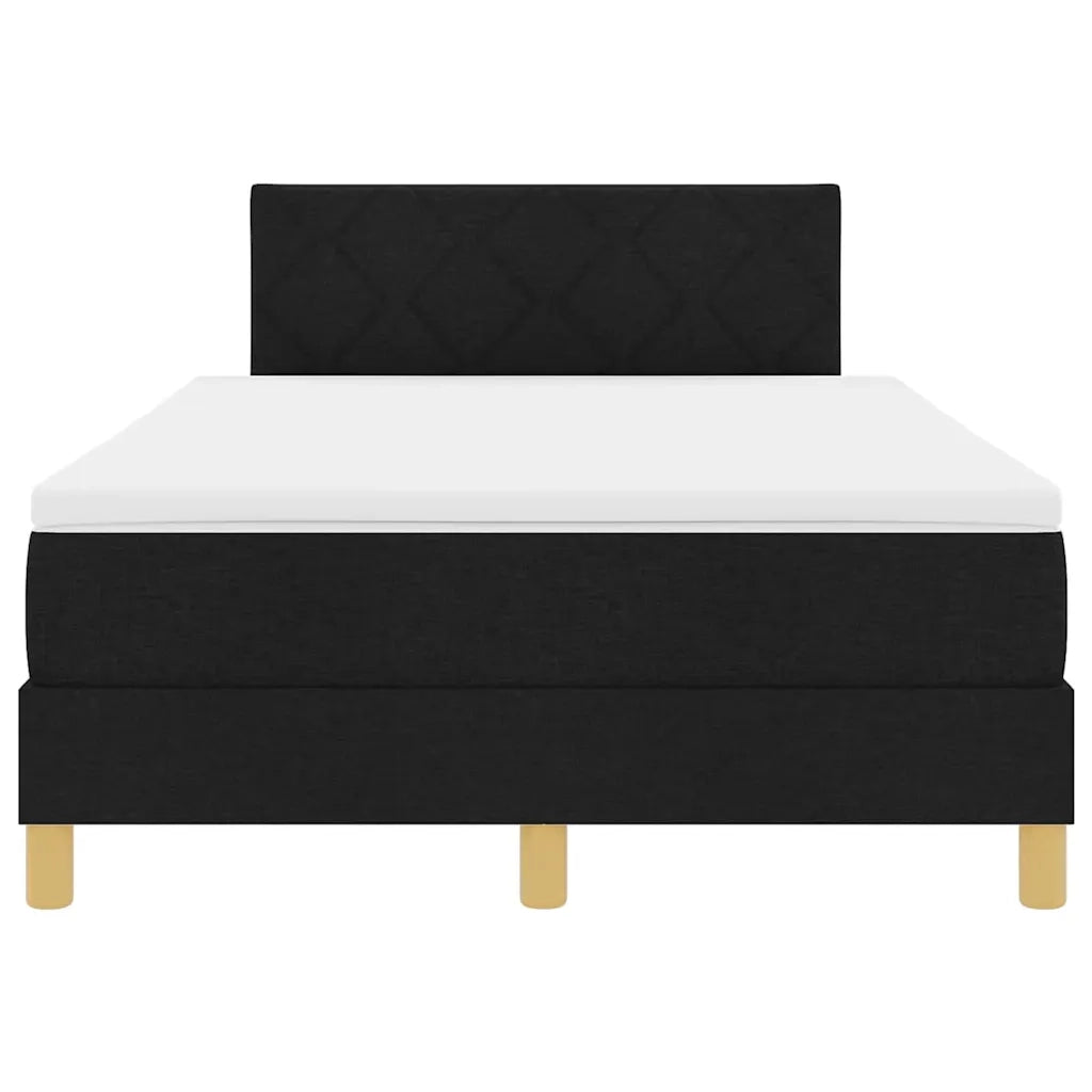Letto a molle con cuscino Nero 120 x 200 cm Tessuto 3338988